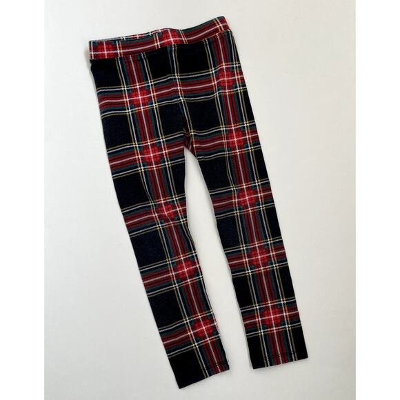 Crewcuts Stripes & Plaid Holiday Outfit - Ruffle Collar Top, Leggings - 4/5 - Picture 9 of 13